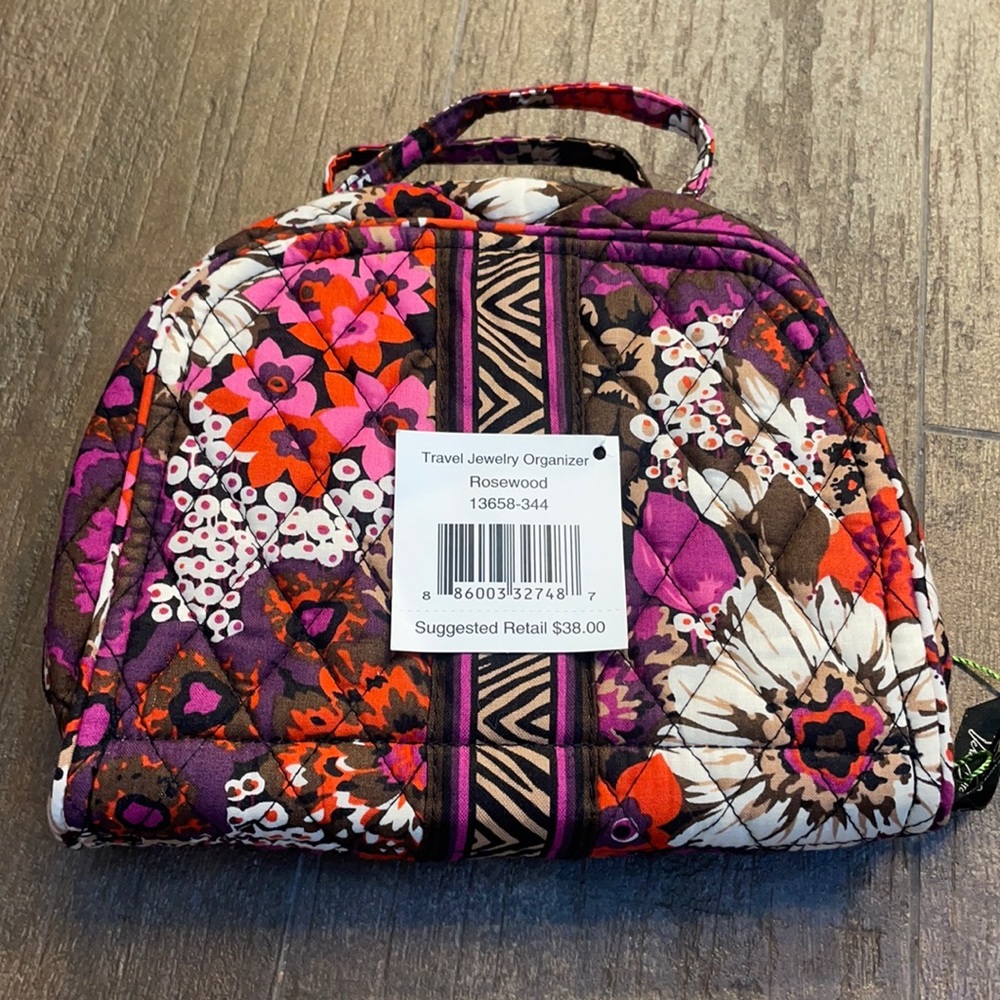 Vera Bradley Rosewood Travel Jewelry Organizer